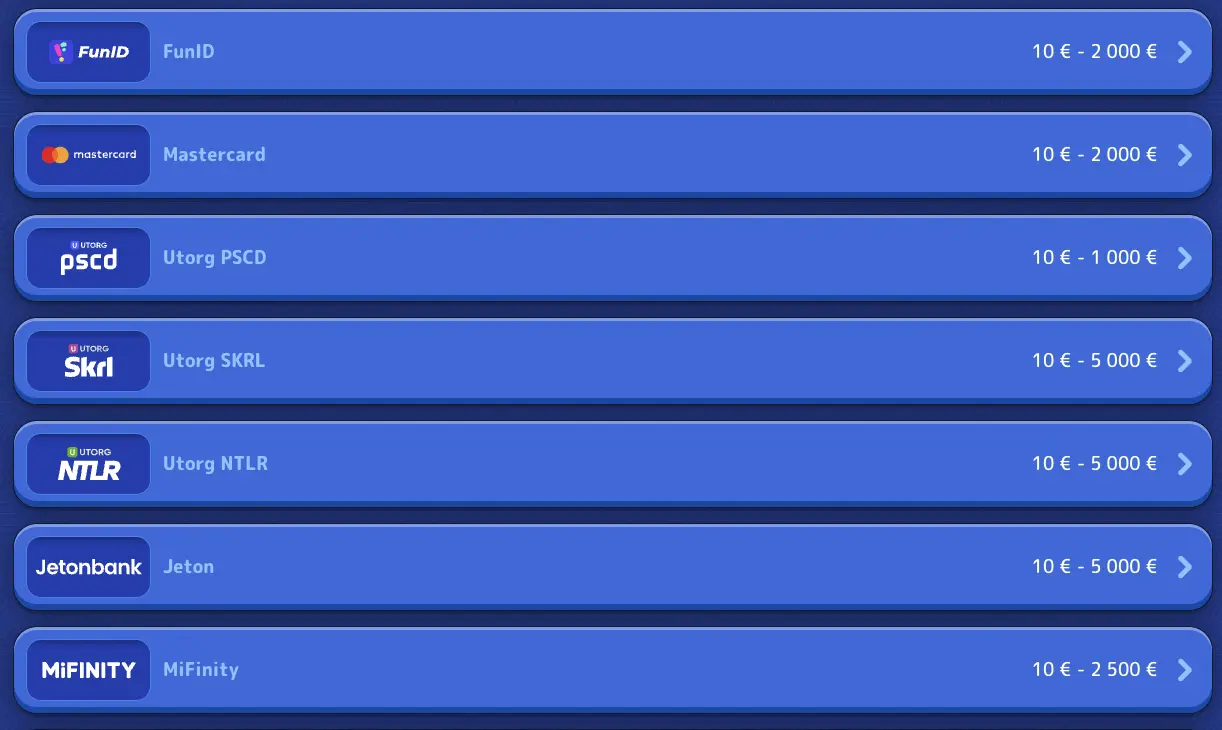 Screenshot der Pistolo App Oberfläche auf einem Smartphone